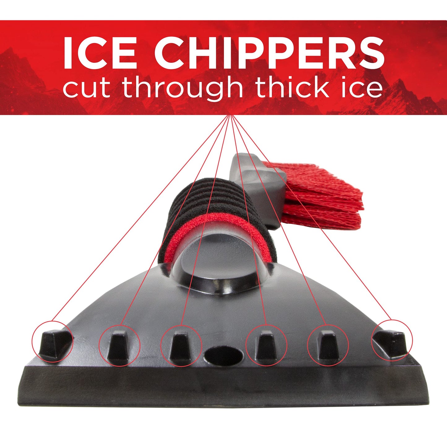 Mallory 532 26 Inch Snow Brush with Ice Scraper for Cars, Trucks, SUVs, RVs, and More (Colors May Vary)