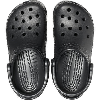 Crocs Unisex-Adult Classic Clogs, Black, 12 Men/14 Women