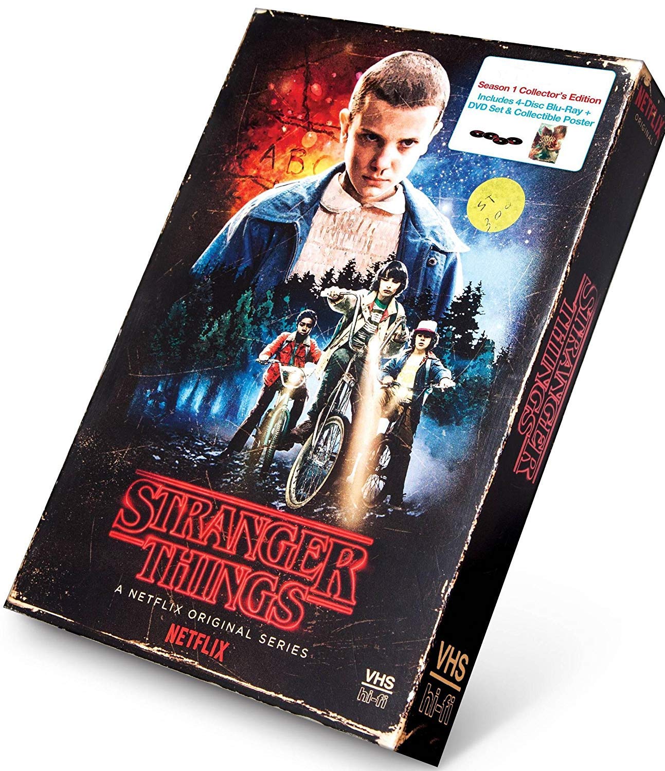 Stranger Things: Season One: 4-disc DVD/Blu-Ray Collectors Edition Box Set (Exclusive VHS Box Style Packaging)
