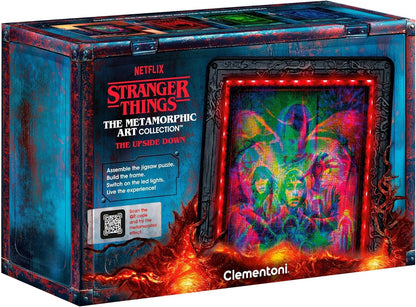Clementoni Stranger Things Metamorphic Art with LED Light: 520-Piece Puzzle, Colour-Changing Scene with Eleven, Friends and The Mind Flayer