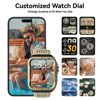 Smart Watch for Men Women (Answer/Make Call), 2025 New 1.8" HD SmartWatch, Fitness Watch with 120+ Sport Modes, IP68 Waterproof, Pedometer, Heart Rate/Sleep Monitor, Activity Tracker for Android iOS