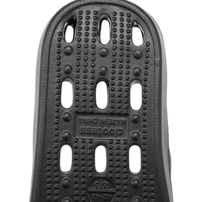 clootess Shower Shoes Slide for Men and Women Holes Bath Slipper Bathroom Sandal Pool Gym College Dorm Non-Slip Black 44.45