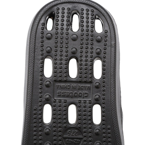clootess Shower Shoes Slide for Men and Women Holes Bath Slipper Bathroom Sandal Pool Gym College Dorm Non-Slip Black 44.45