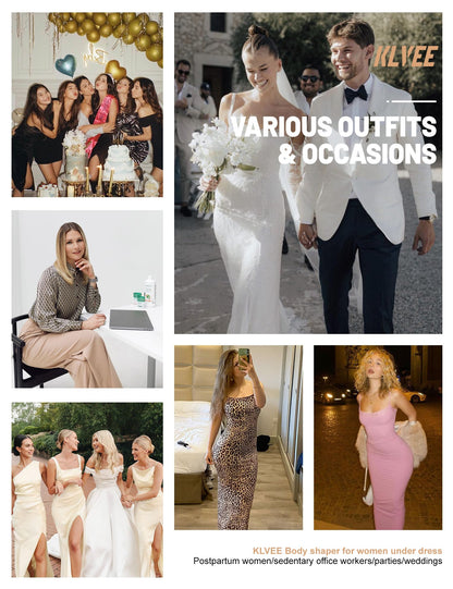 KLVEE Shapewear for Women Tummy Control, High Waisted Body Shaper Shorts Butt Lifting Panties Thigh Slimmer Shapewear Under Dress Nude