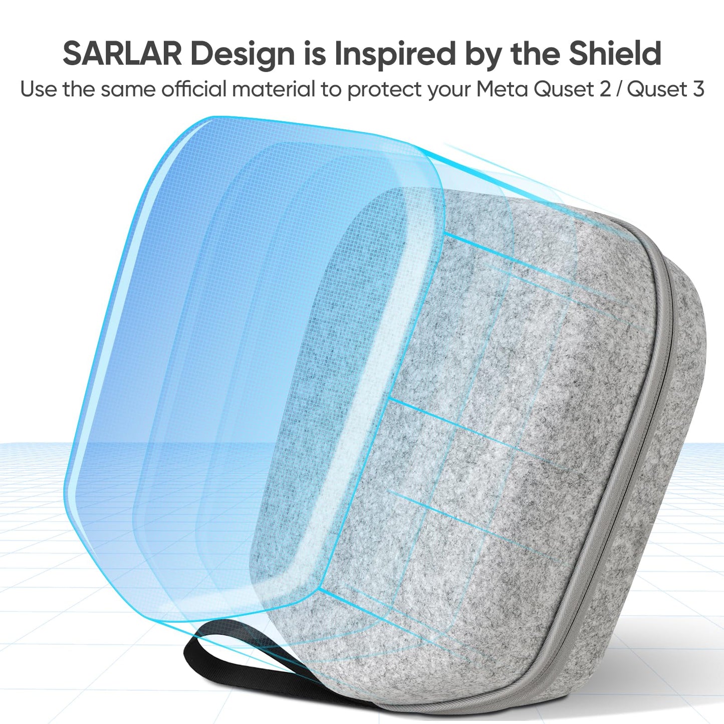 sarlar Hard Carrying Case Compatible with Meta Quest 3S/Quest 3/Oculus Quest 2/Vision Pro Official Original/Elite Strap VR Headset and Controller Accessories, Suitable for Travel and Home Storage