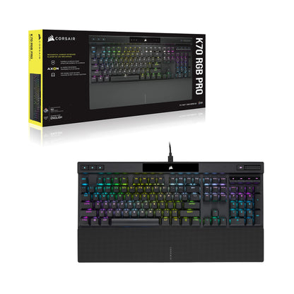 CORSAIR K70 RGB PRO Mechanical Wired Gaming Keyboard – Cherry MX Red Linear Switches, SOCD, PBT Double-Shot Keycaps, 8000Hz Hyper-Polling, NKRO, Anti-Ghosting, Tournament Switch, QWERTY NA – Black