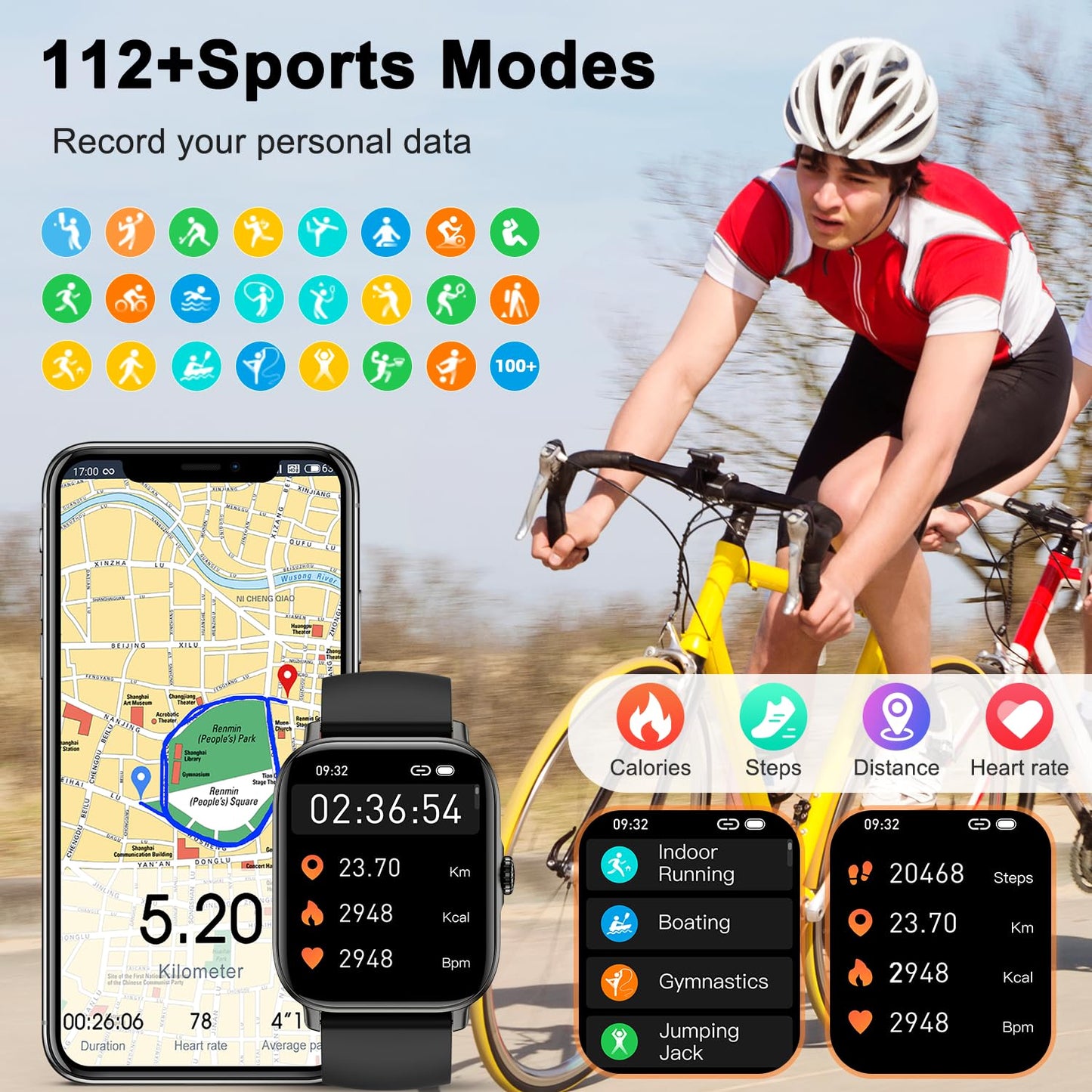 Drwvgjk Smart Watch for Men Women Fitness: Waterproof Make Answer Call Running Smartwatch for Android Phone Step Pedometer Tracker Digital Mens Watches SpO2 Sleep Heart Rate Monitor