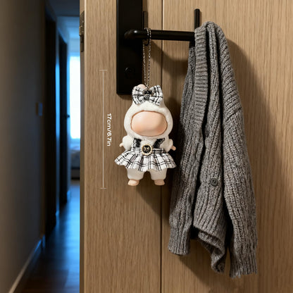 Clothes for LABUBU 17cm Doll (NO Doll), Outfit for LABUBU, Dress and Hairpin Set for LABUBU Dress Up, Fashion and Premium Dolls Accessories for LABUBU (Style A)