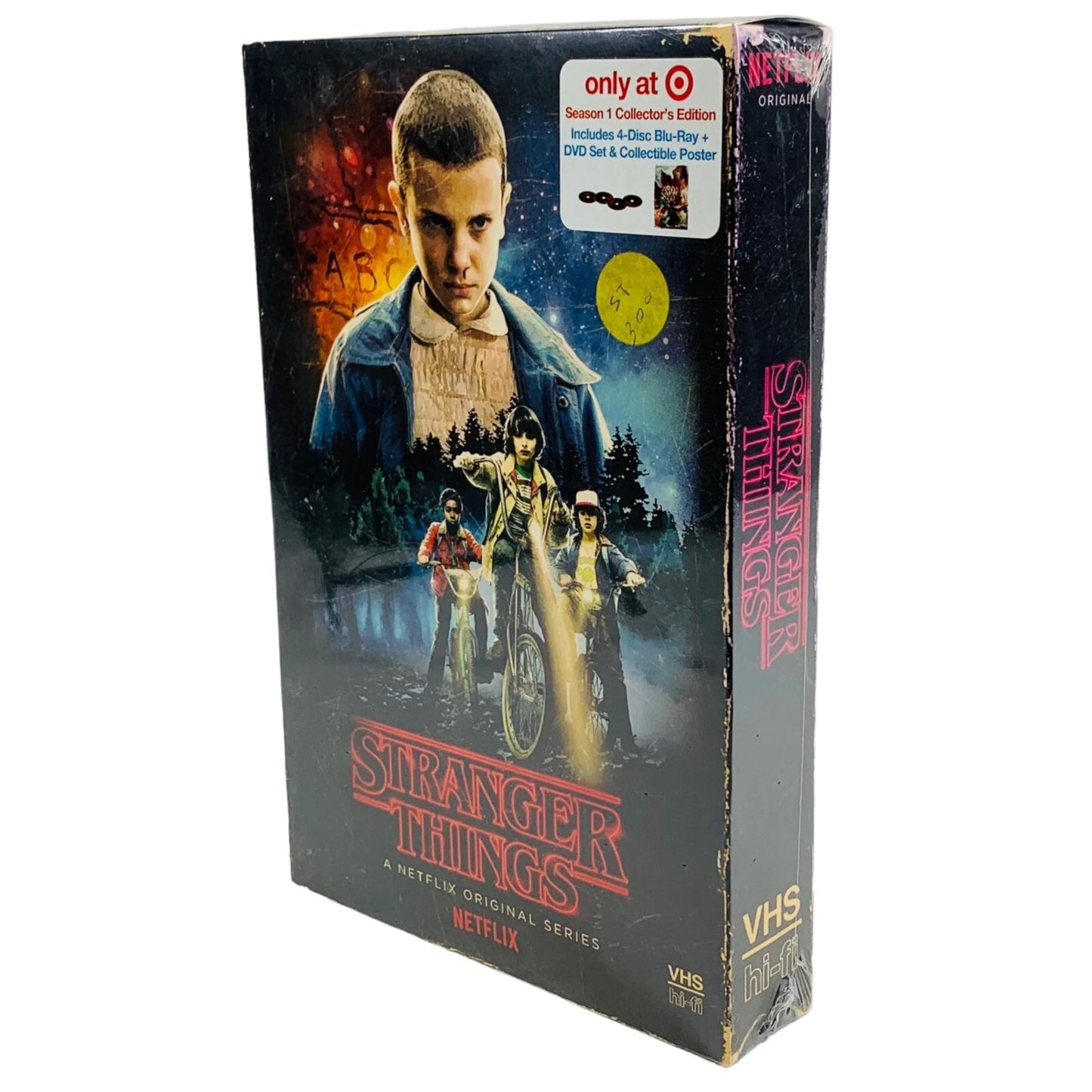 Crew of Stranger Things Box Season 1 DVD & Blu Ray Exclusive VHS Retro Package with Poster + Puzzle Netflix Series 2 items Hawkins Set