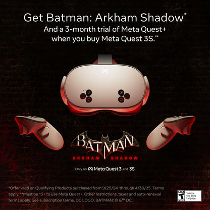 Meta Quest 3S 128GB — Get Batman: Arkham Shadow and a 3-Month Trial of Meta Horizon+ Included — All-in-One Headset