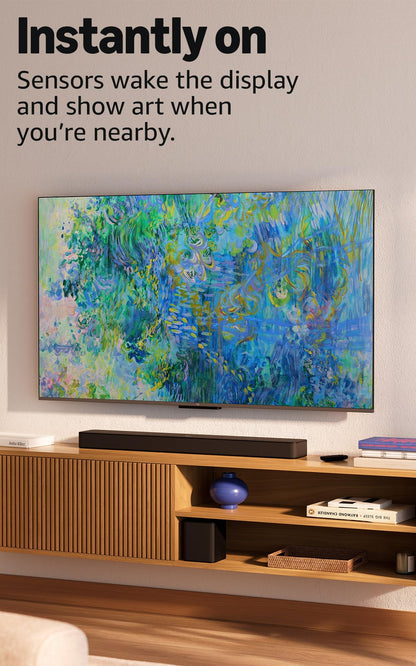 Amazon Fire TV 75" Omni QLED Series (newest model), 4K Ultra HD smart TV, HDR10+, Dolby Vision, Dolby Audio, quad-core processor, hands-free with Alexa