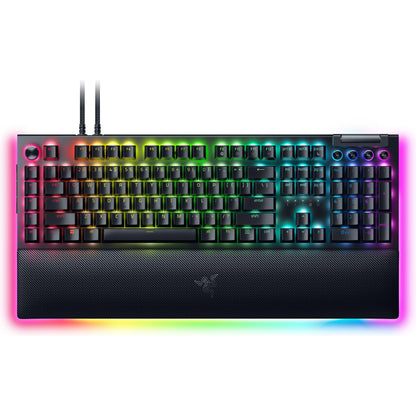 Razer BlackWidow V4 Pro Wired Mechanical Gaming Keyboard: Green Switches Tactile & Clicky - Doubleshot ABS Keycaps - Command Dial - Chroma RGB - Magnetic Wrist Rest - Snap Tap