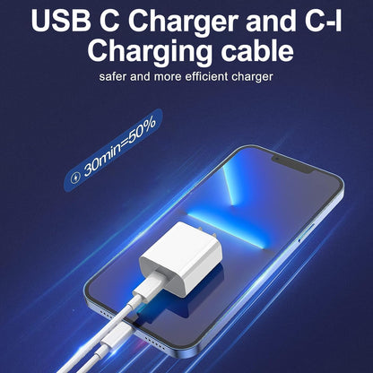 FEEL2NICE iPhone Charger Fast Charging 2 Pack Type C Wall Charger Block with 2 Pack [6FT&10FT] Long USB C to Lightning Cable for iPhone 14/13/12/12 Pro Max/11/Xs Max/XR/X,AirPods Pro