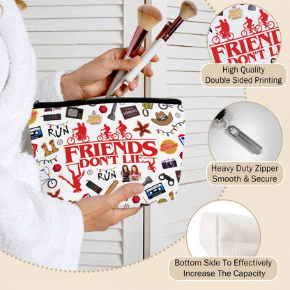 Friendship Makeup Bag Cool Thing Merchandise Gifts Inspirational Quote Cosmetic Pouch Friend Gifts for Women BFF Bestie Sister Travel Toiletry Organizer Christmas Birthday Graduation Pencil Case