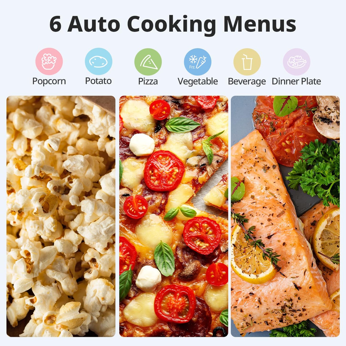 COMFEE' EM720CPL-PMB Countertop Microwave Oven with Sound On/Off, ECO Mode and Easy One-Touch Buttons, 0.7cu.ft, 700W, Black