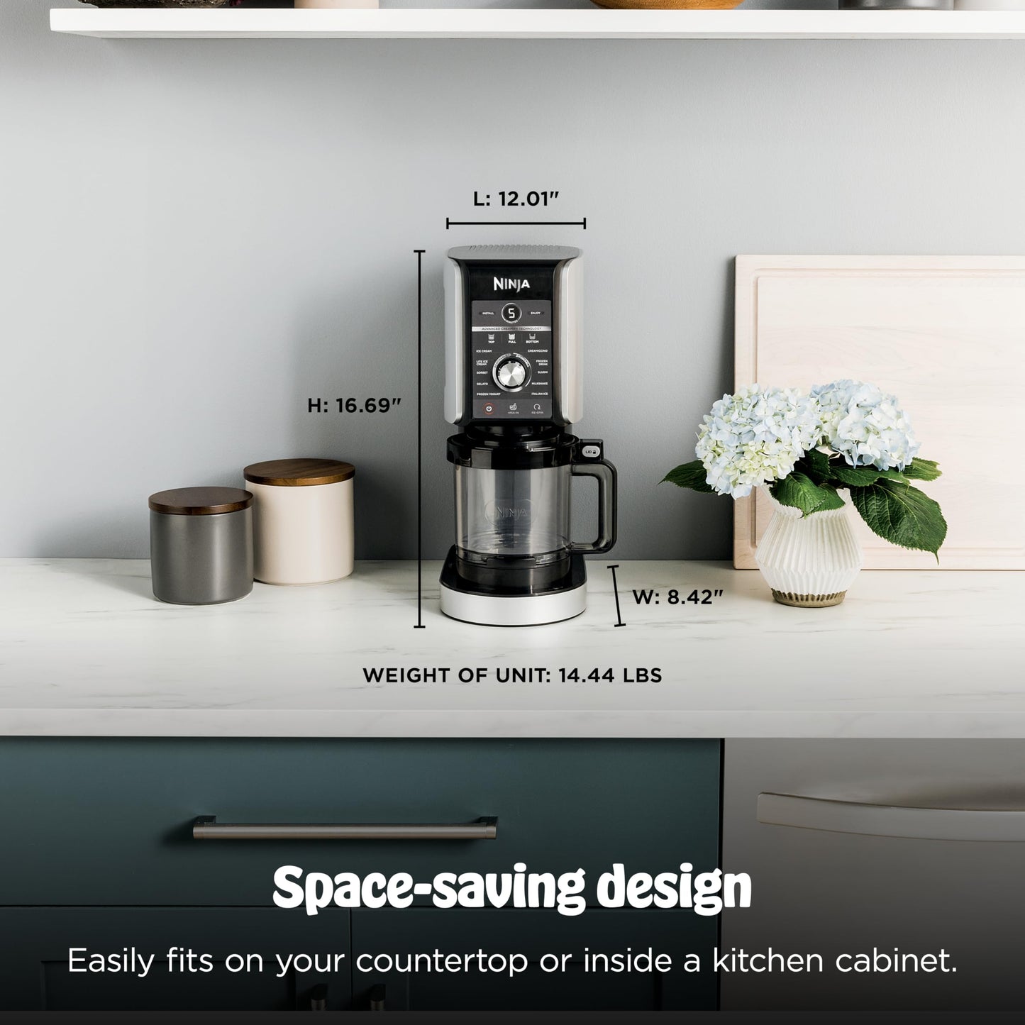 Ninja CREAMi Deluxe Ice Cream & Frozen Treat Maker for Ice Cream, Sorbet, Milkshakes, Frozen Yogurt, & More, 11-in-1, XL Capacity, Silver, Includes (2) Family-Sized 24 oz. Tubs, NC501