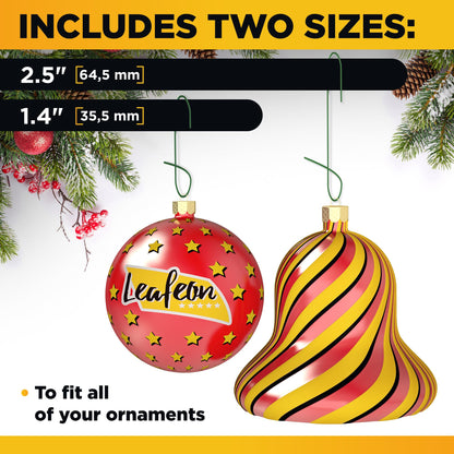 Leafeon 150 Pack Ornament Hooks for Christmas - Essential Christmas Ornament Hangers - Perfect Xmas Ornament Hangers for Tree Decoration (Green)