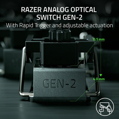 Razer Huntsman V3 Pro TKL Esports Gaming Keyboard: Analog Optical Switches - Razer Snap Tap - Rapid Trigger - Adjustable Actuation - Media Keys & Dial - Doubleshot PBT Keycaps - Wrist Rest - Black