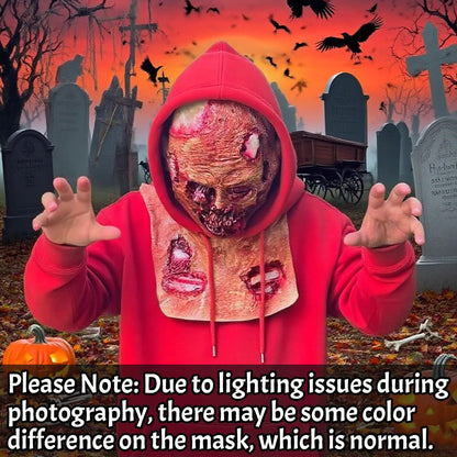 Dinwenddey Halloween Scary Zombie Head Masks with Long Tongue, Creepy Monster Face Masks for Cosplay Decor Party Props