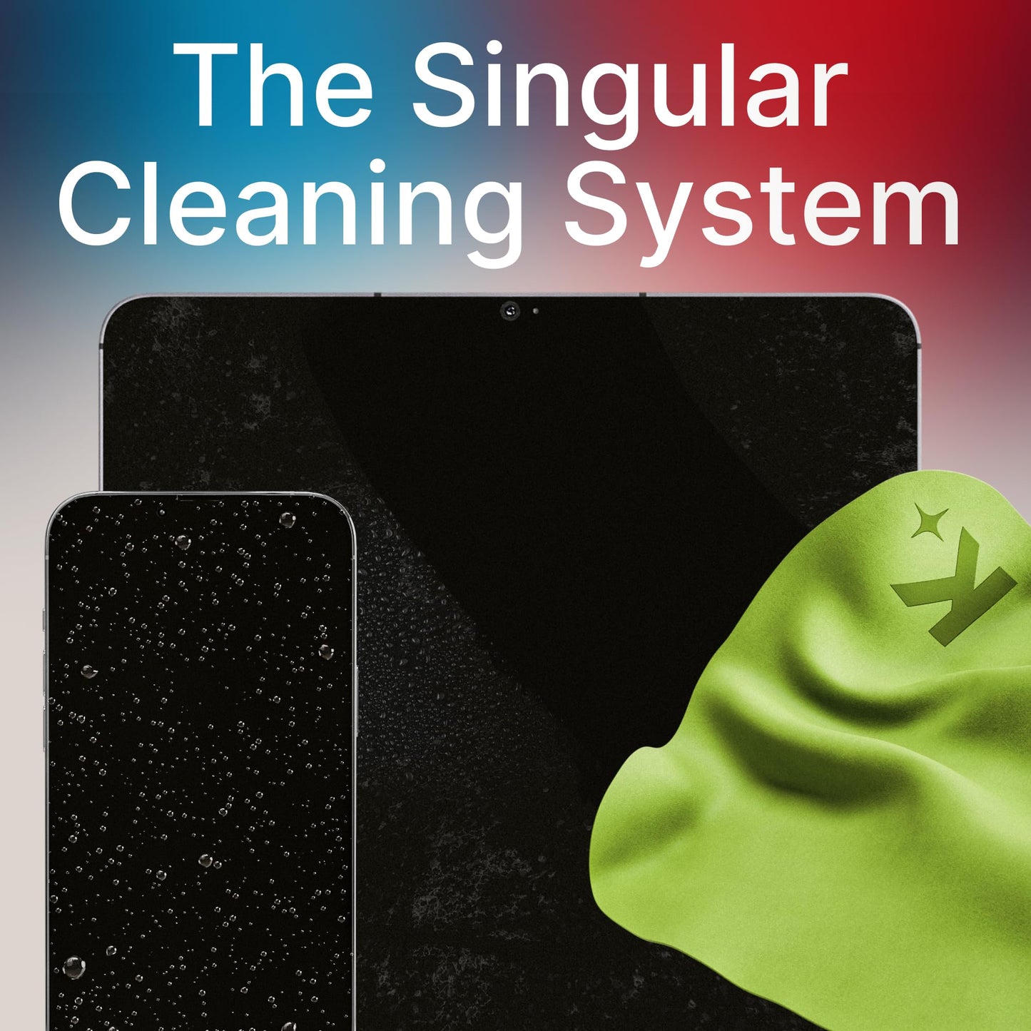 Koala Lens Cleaning Cloth | Japanese Microfiber | Glasses Cleaning Cloths | Eyeglass Lens Cleaner | Eyeglasses, Camera, VR/AR Headset, and Screen Cleaner | Black & Green (Pack of 2)