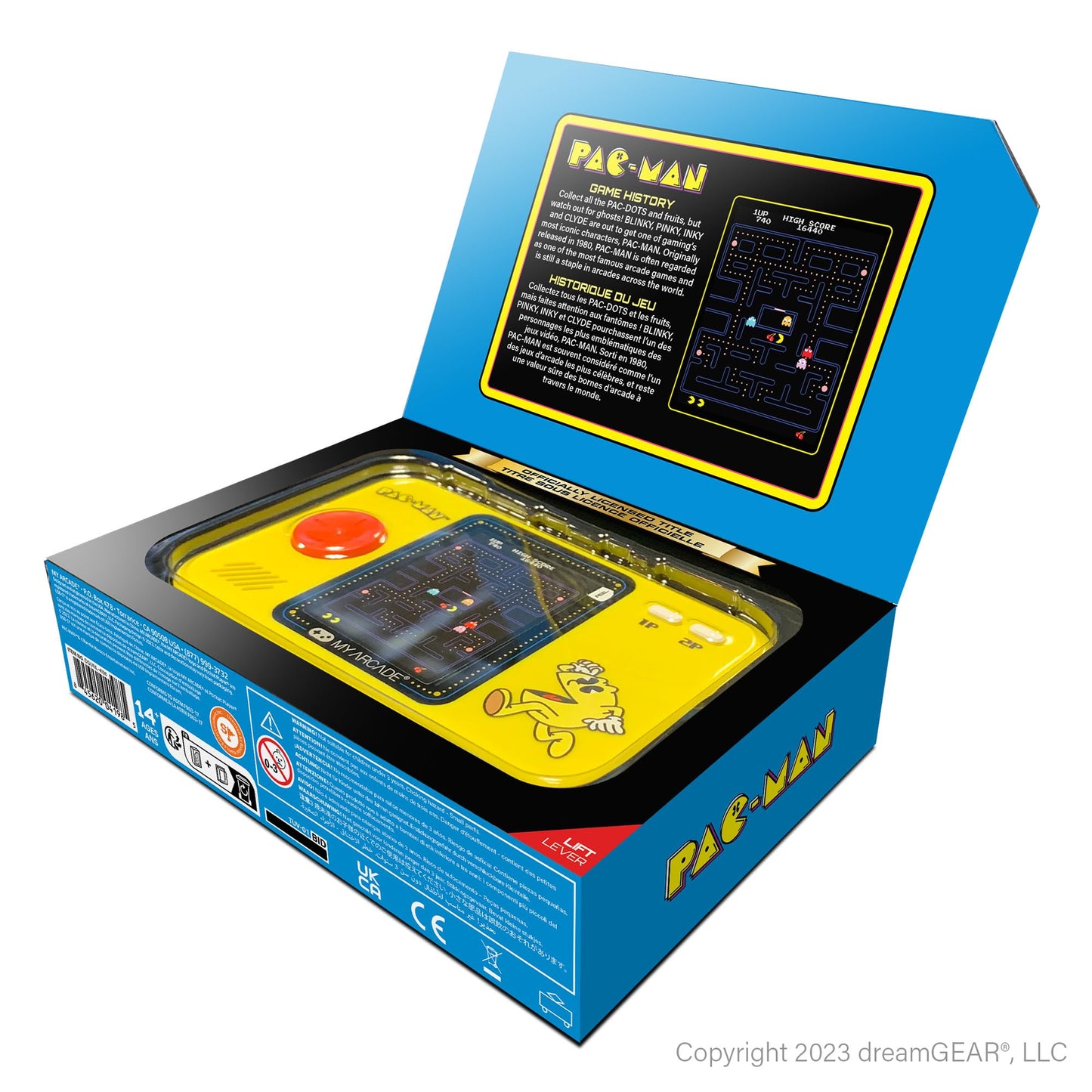 My Arcade Pac-Man Pocket Player Pro: 2.75" Color Display, Retro Gaming Consoles, Arcade Classics, Family Game Night, Retro Mini
