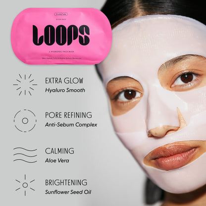 LOOPS VARIETY LOOP KIT - Hydrogel Korean Face Mask for Every Skin- Five Collagen Face Masks fo, Detoxifying, Repairing, Glowing, & Rejuvenating - Gifts for Women -5 Pc
