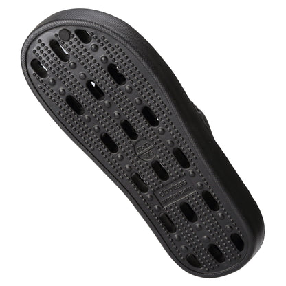 clootess Shower Shoes Slide for Men and Women Holes Bath Slipper Bathroom Sandal Pool Gym College Dorm Non-Slip Black 44.45