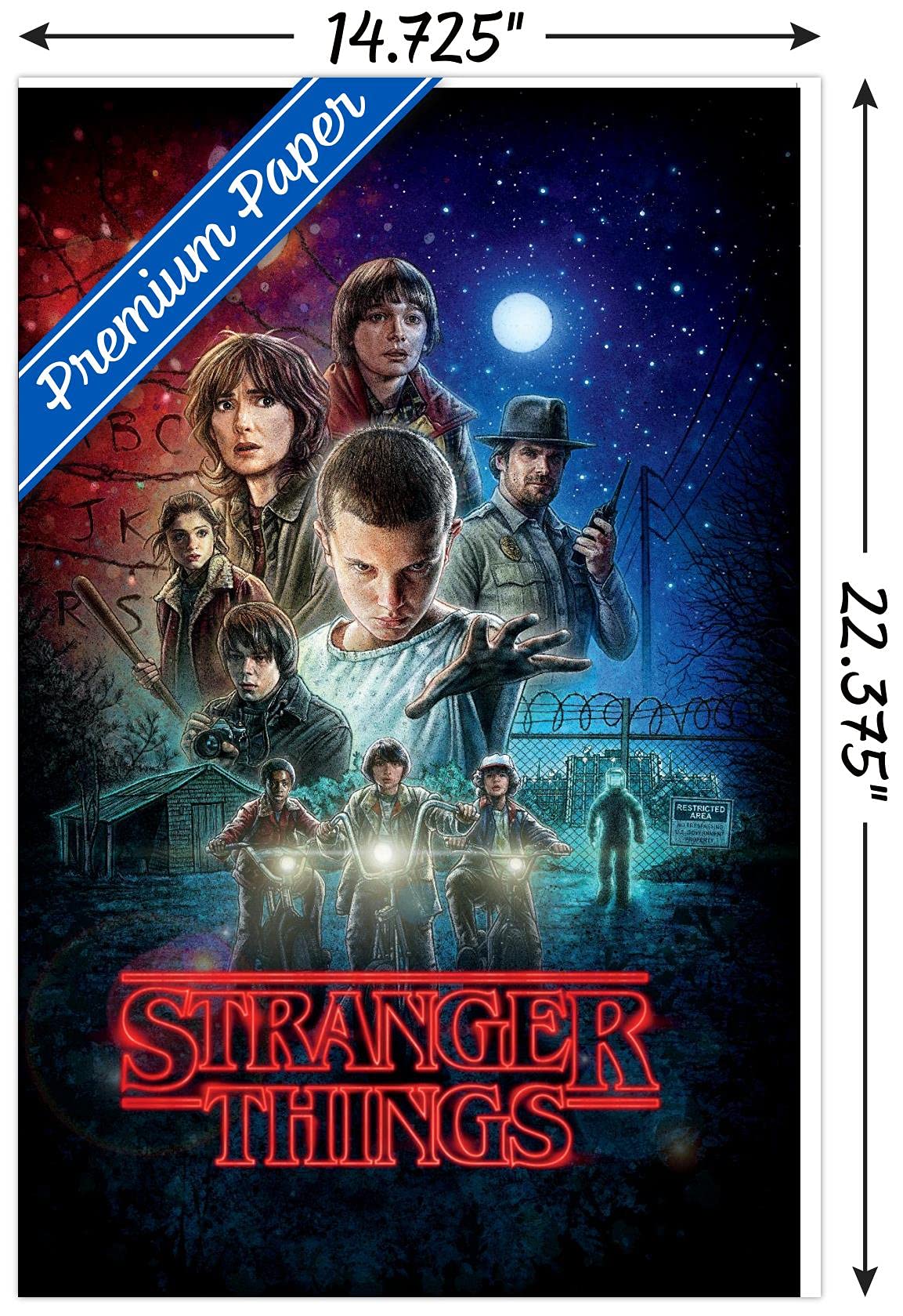 Trends International Netflix Stranger Things - One Sheet Wall Poster, 14.725" x 22.375", Multi