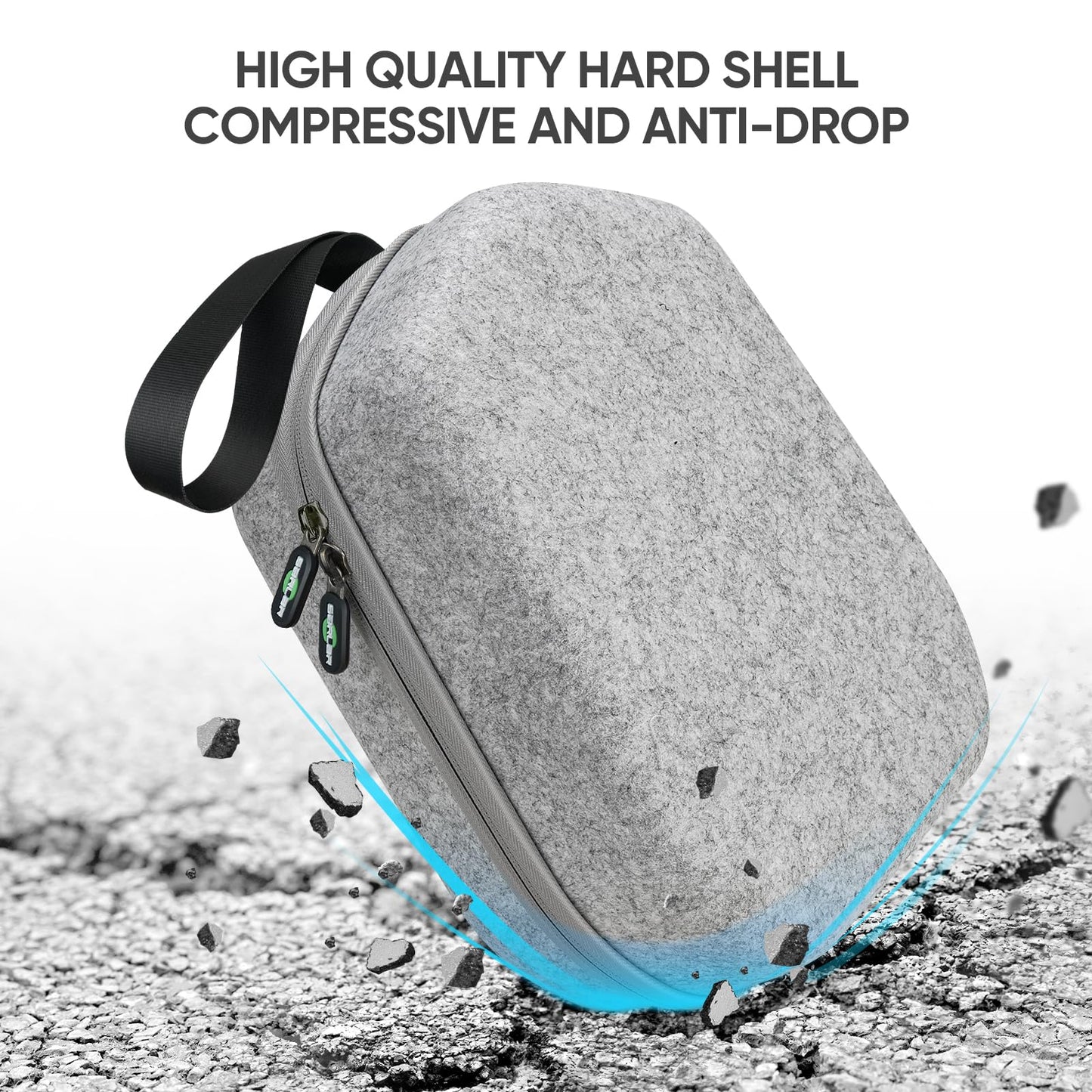 sarlar Hard Carrying Case Compatible with Meta Quest 3S/Quest 3/Oculus Quest 2/Vision Pro Official Original/Elite Strap VR Headset and Controller Accessories, Suitable for Travel and Home Storage