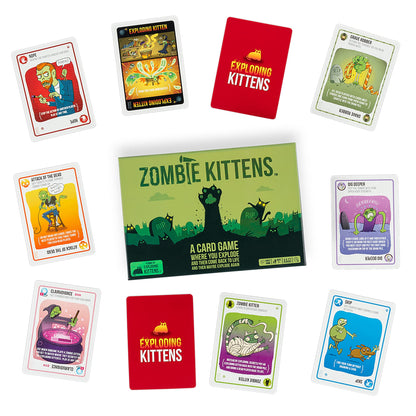 Exploding Kittens Zombie Kittens 2-5 Players - Ages 7+ - 15 Minutes to Play - High Stakes Zombie Card Game - Party Game, Family Game Night, Kid and Adult Card Game