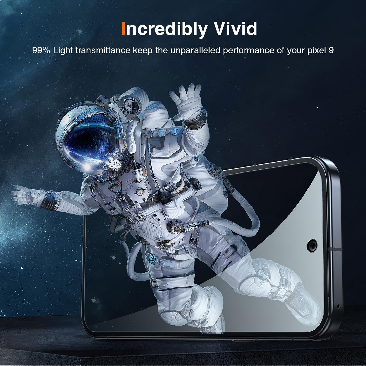 LK 2 Pack for Google Pixel 9 Screen Protector with 2 Pack Camera Lens Protector, HD Ultra-thin, 9H Hardness Tempered Glass Screen Protector for Pixel 9 [Fingerprint Compatible] Bubble-Free