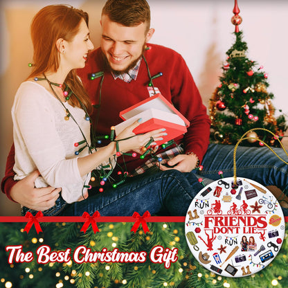 Retro Funny Thing Merch Gifts 2025 Christmas Ornament Acrylic Decorations Xmas Tree Decor Unique Gift for Friends Merchandise Family Fans Secret Santa Stocking Stuffer