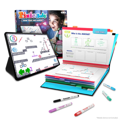 Abacus Brands Pixicade! Turn Drawings Into Playable Video Games! | Doodle & Draw, Snap Play & Share Instant Video Games! | Mobile Video Game Maker and Creation Studio!