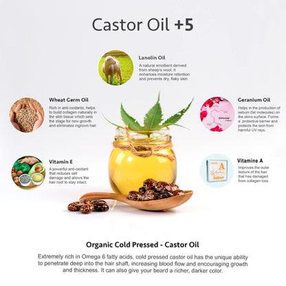 Godefroy Thick Beard and Mustache Serum For Ethnic Hair Types, 15 ml