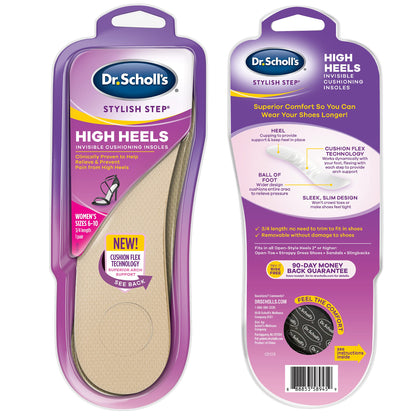 Dr. Scholl's Soft Cushioning Insoles for High Heels, New Packaging