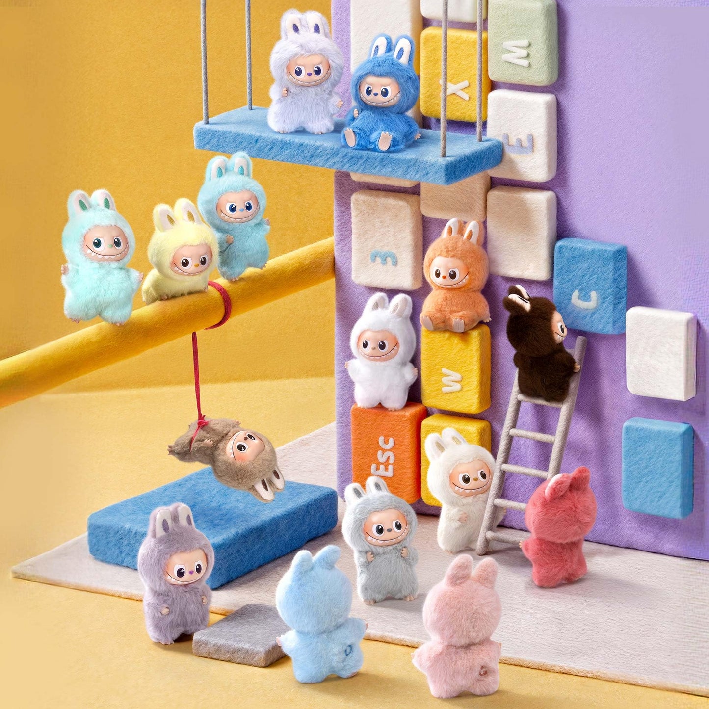 POP MART The Monster PIN for Love Series - Vinyl Plush Pendant Blind Box (A-M), Labubu Collectible Toys, Holiday Birthday Gifts for Girls and Boys, Single Box