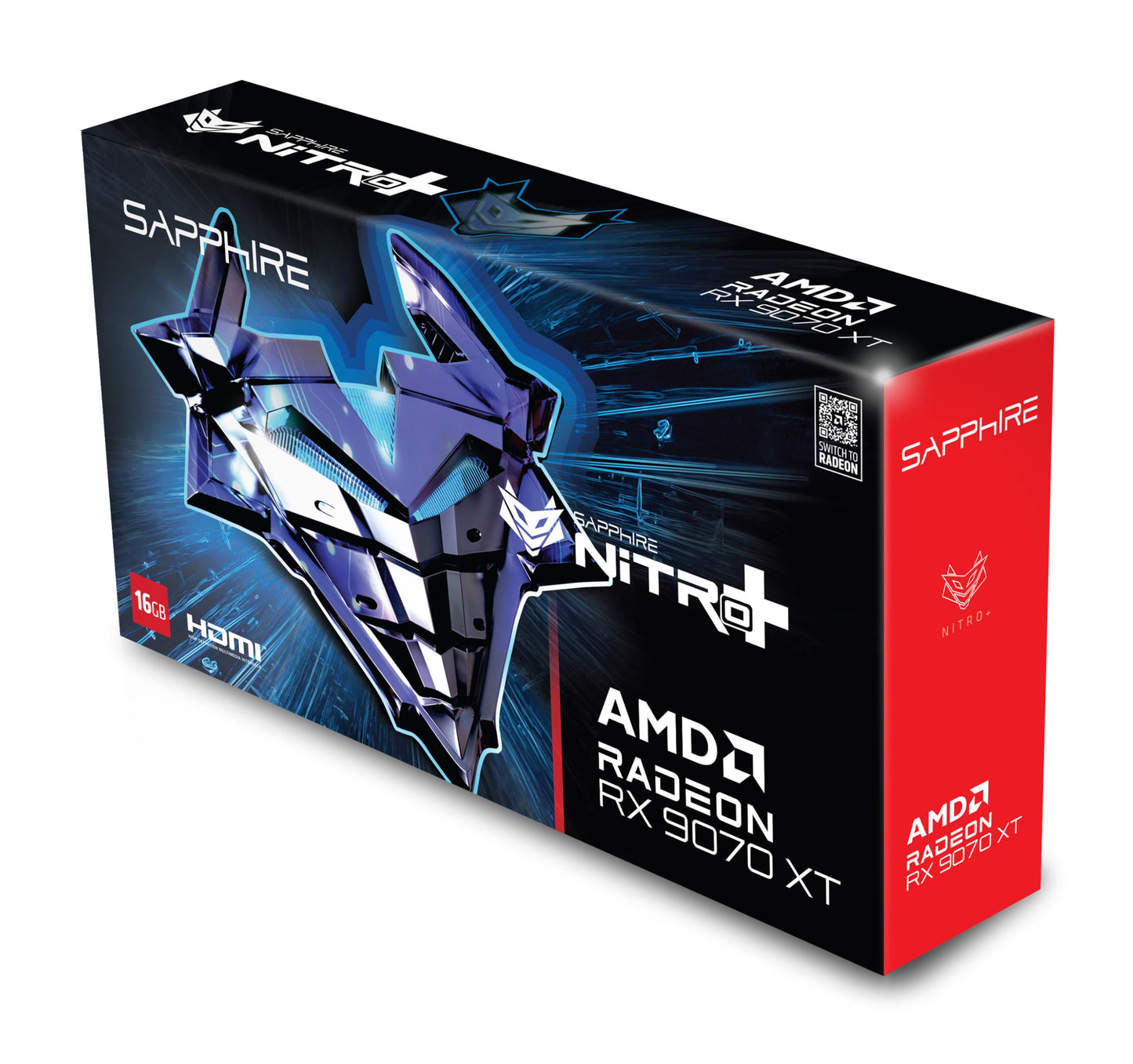Sapphire 11348-01-20G Nitro+ AMD Radeon™ RX 9070 XT Gaming OC Graphics Card with 16GB GDDR6, AMD RDNA 4