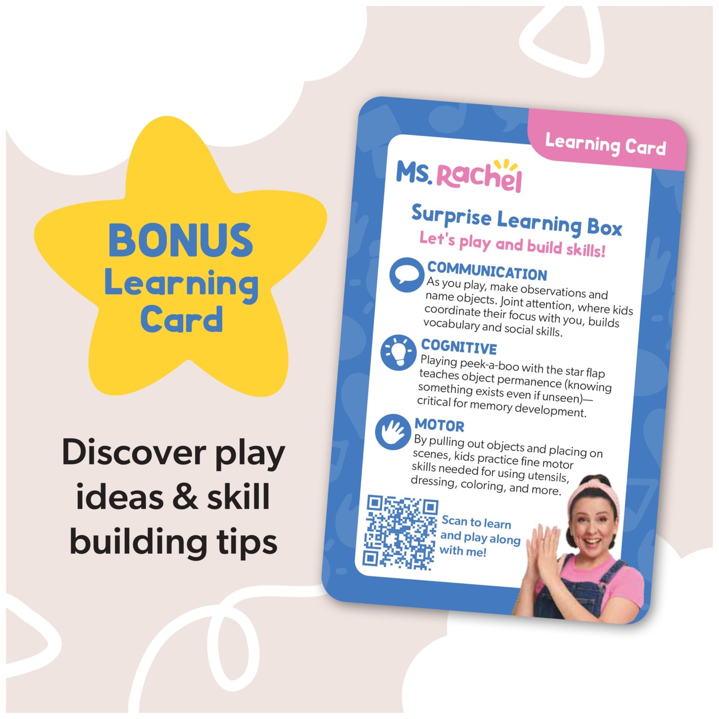 Ms. Rachel Official Surprise Learning Box, Educational Toys with Stuffed Animals, Sensory Toys & Activities for Babies, Toddler Toys for Girls & Boys Ages 0-2+