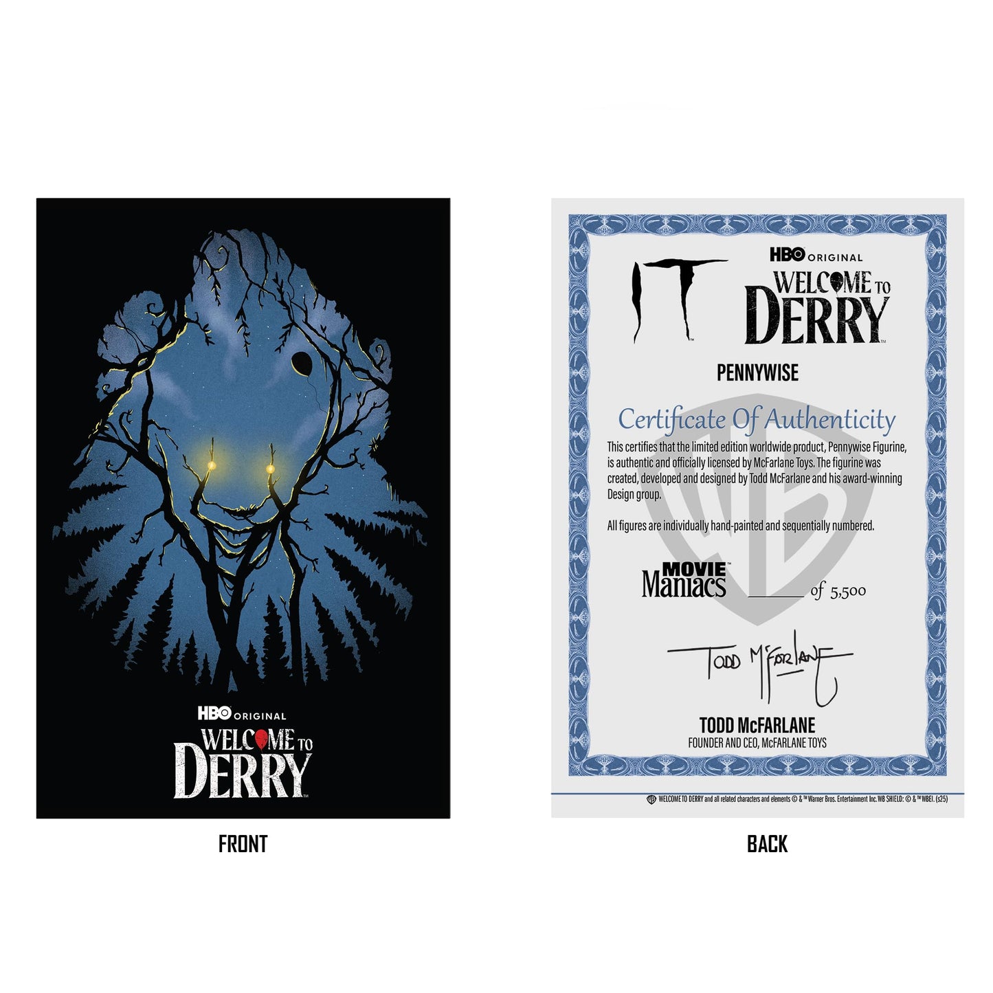 McFarlane Toys- Pennywise (Welcome to Derry) 6in Posed Figure Gold Label