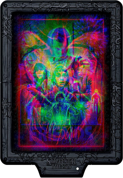 Clementoni Stranger Things Metamorphic Art with LED Light: 520-Piece Puzzle, Colour-Changing Scene with Eleven, Friends and The Mind Flayer