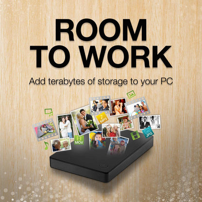 Seagate Portable 4TB External Hard Drive HDD – USB 3.0 for PC, Mac, Xbox, & PlayStation - 1-Year Rescue Service (SRD0NF1)