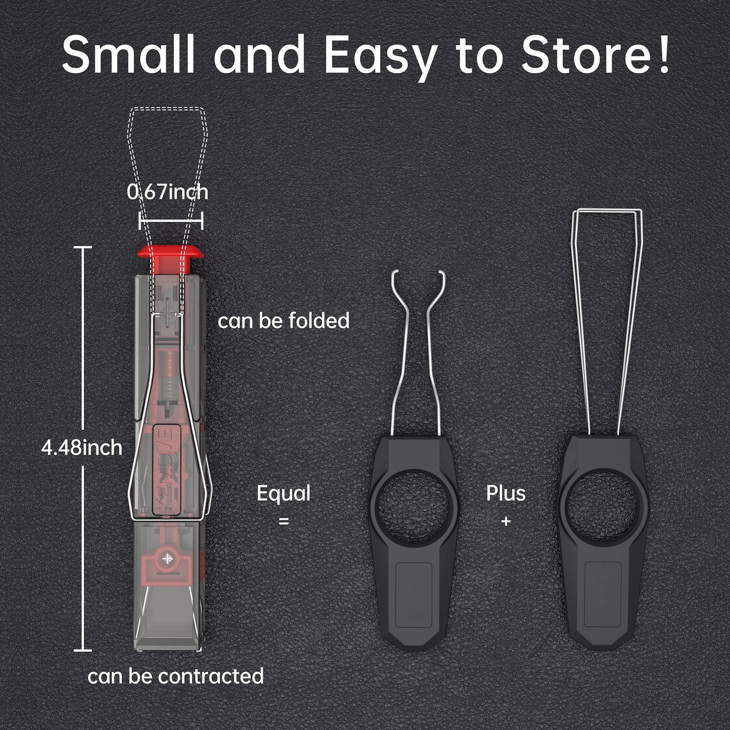 KEMOVE P10 2-in-1 Switch Puller Keycap Puller for Mechanical Keyboard, 304 Stainless Steel Key Switch Keycap Puller, Easily Remove and Replace Gaming Keyboard Switches and keycaps - Black Translucent