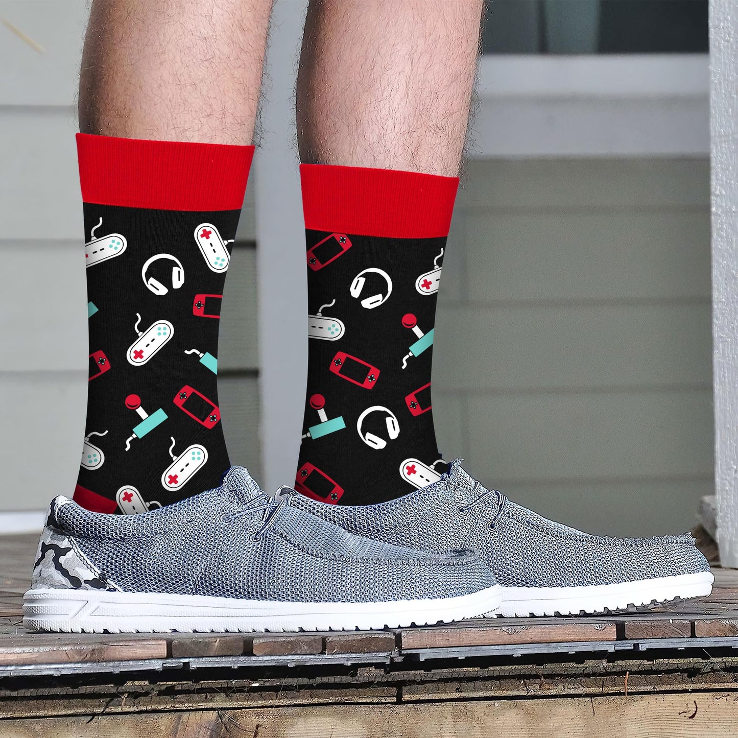 Gamers Gifts for Men, Boys - Gifts for Gamers - Gaming Socks, Stocking Stuffers for Men, Boyfriend, Son Gaming Novelty Socks