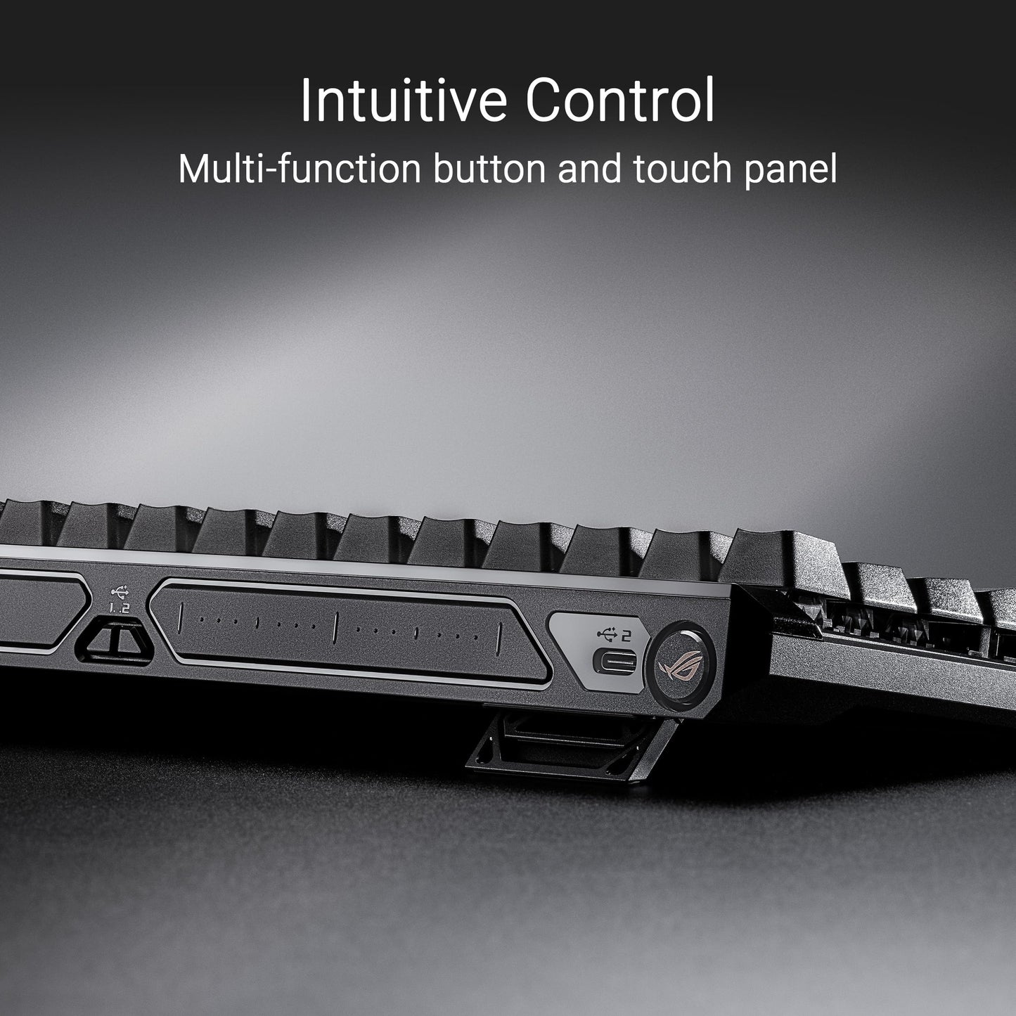 ASUS ROG Falchion Ace HFX Hall Effect Gaming Keyboard – 65% TKL, Dual USB-C, Magnetic Switches, Rapid Trigger, Speed Tap, 8000 Hz Polling, Touch Panel, Portable, Protective Cover, PBT Keycaps - Black