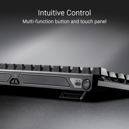 ASUS ROG Falchion Ace HFX Hall Effect Gaming Keyboard – 65% TKL, Dual USB-C, Magnetic Switches, Rapid Trigger, Speed Tap, 8000 Hz Polling, Touch Panel, Portable, Protective Cover, PBT Keycaps - Black
