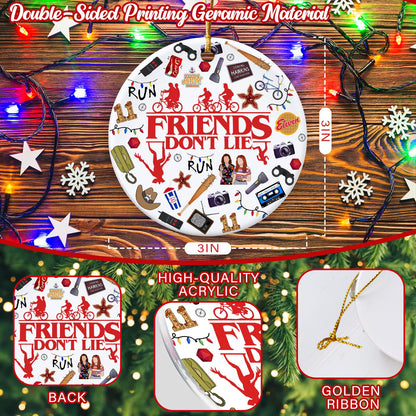 Retro Funny Thing Merch Gifts 2025 Christmas Ornament Acrylic Decorations Xmas Tree Decor Unique Gift for Friends Merchandise Family Fans Secret Santa Stocking Stuffer