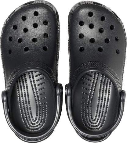 Crocs Unisex-Adult Classic Clogs, Black, 11 Men/13 Women