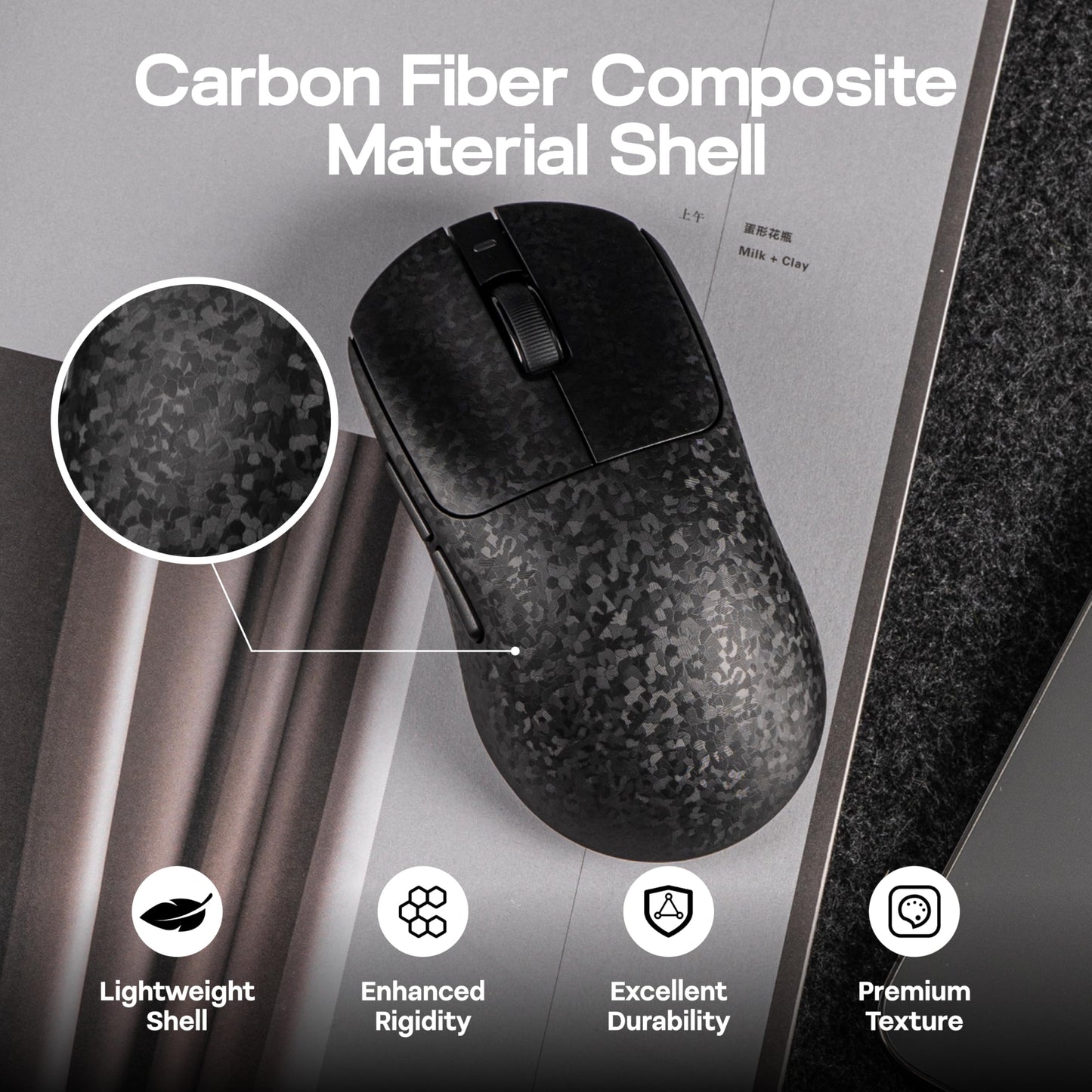 MechLands AJAZZ AK980 96% Gaming Keyboard with AJ199 Lightweight Gaming Mouse with Carbon Fiber Shell