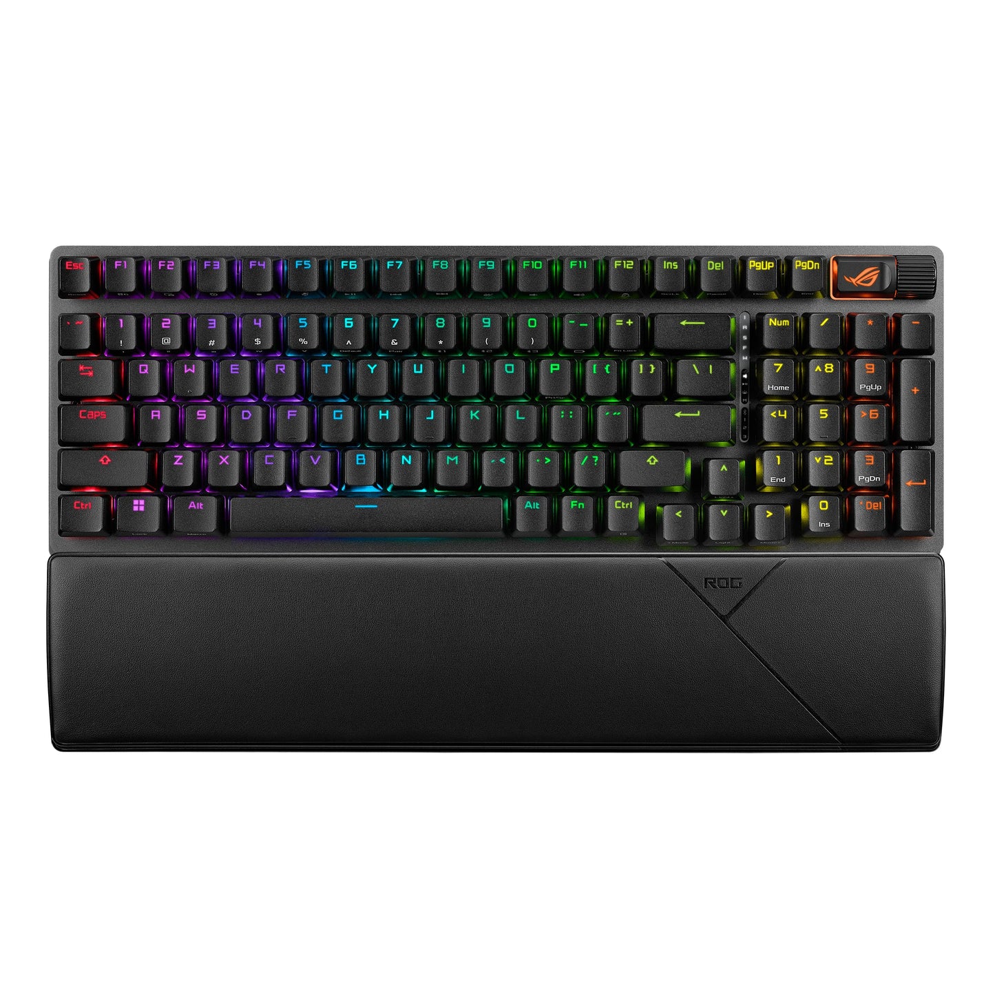 ASUS ROG Strix Scope II 96 Wireless Mechanical Gaming Keyboard – 96% Full-Size, Tri-Mode Connectivity, Hot Swappable Pre-lubed ROG NX Snow Linear Switches, PBT Keycaps, RGB, PC/Mac Support-Black