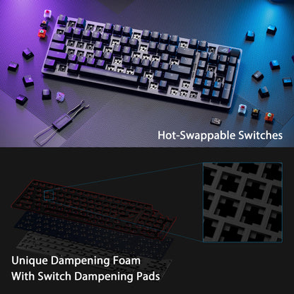 ASUS ROG Strix Scope II 96 Wireless Mechanical Gaming Keyboard – 96% Full-Size, Tri-Mode Connectivity, Hot Swappable Pre-lubed ROG NX Snow Linear Switches, PBT Keycaps, RGB, PC/Mac Support-Black